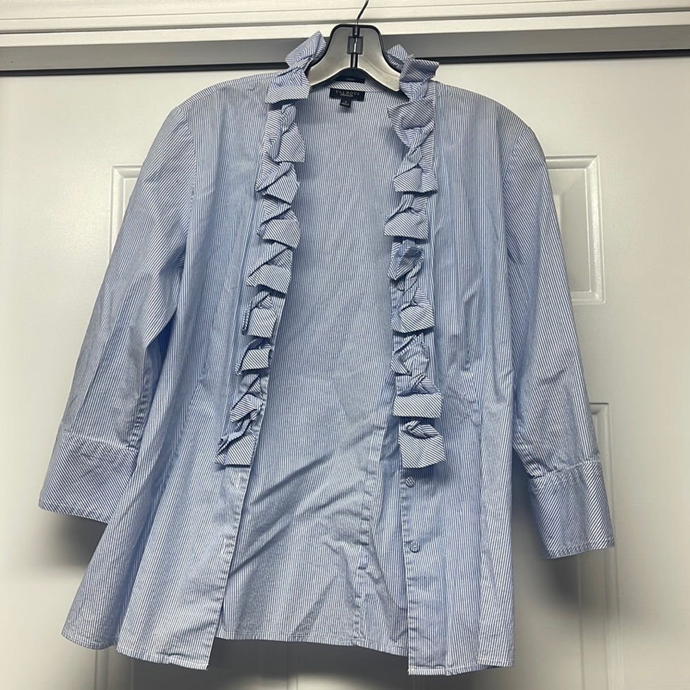 Talbots ruffle blouse